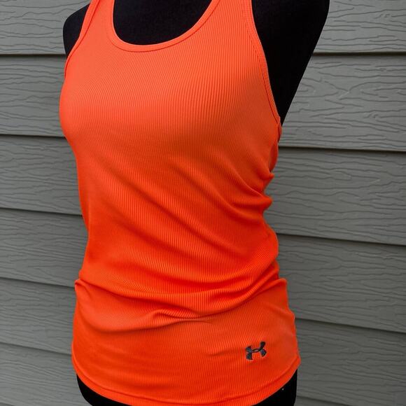 Under Armour fitted orange racerback, women's size S - Picture 1 of 5